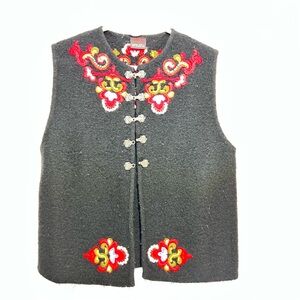 Embroidered Gray Vest